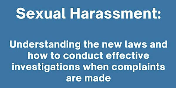 Workplace Sexual Harassment Investigations Training