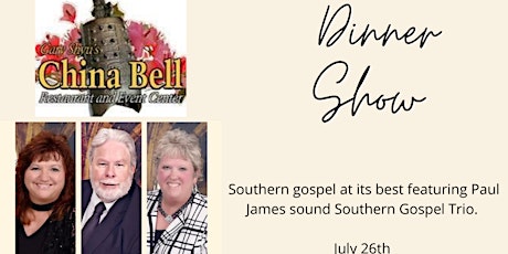 Southern Gospel Dinner Show Featuring Paul James Sound Trio