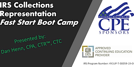Tax Resolution Academy® Fast Start Boot Camp (2 FULL DAYS) - Anaheim