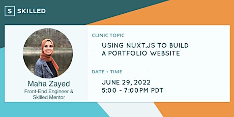 Using NuxtJS to Build a Portfolio Website tickets
