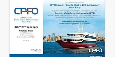 CPPO Launch/Smalls Electric 25th Anniversary Yacht Party tickets