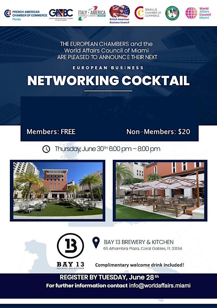 Join Us and the European Chambers for a Business Networking Cocktail! image