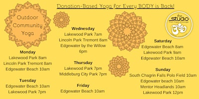 Donation-Based Community Outdoor Yoga for Every BODY - 2022 Season