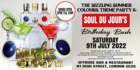 Musicology VIII - The Sizzling Summer Colours Theme Party tickets