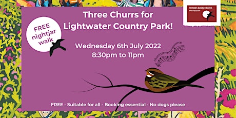 Three Churrs for Lightwater Country Park - Nightjar walk tickets