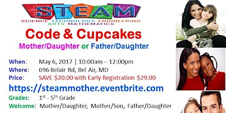 Mother Daughter Coding & Cupcakes, May 6, 2017 primary image