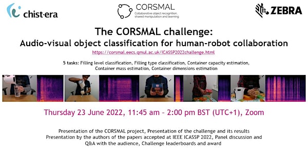 CORSMAL challenge: A/V object classification for human-robot collaboration