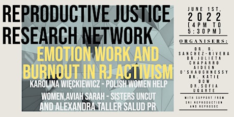 Emotion Work and Burnout in Reproductive Justice Activism tickets