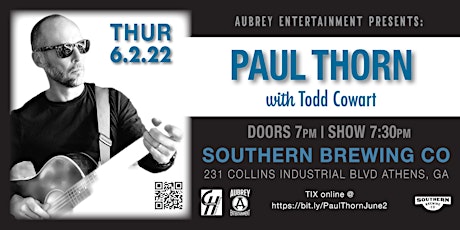 Paul Thorn with special guest Todd Cowart in Athens, Georgia! tickets