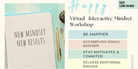 Happy- A Virtual Workshop on Mindset & Achieving Goals tickets
