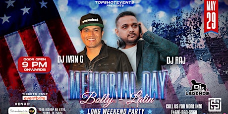 MEMORIAL DAY -BOLLY LATINO  LONG WEEKEND PARTY tickets
