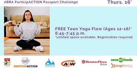 ABRA ParticipACTION Passport Challenge FREE Teen Yoga Flow (Ages 12-16) tickets