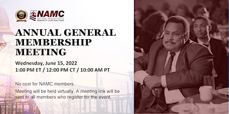 NAMC Annual General Membership Meeting - Wednesday, June 15, 2022 tickets