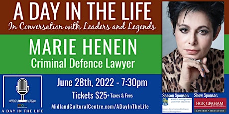 A Day in the Life with Marie Henein - Criminal Defence Lawyer tickets