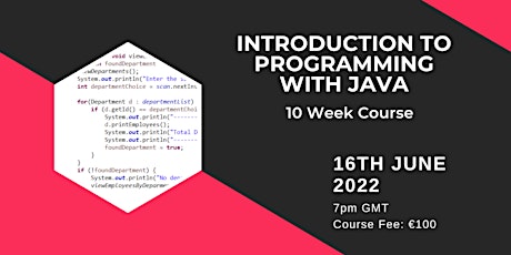 Introduction to Programming (10 week course) tickets