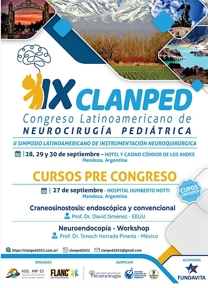 Imagen de DTO TC 10%  IX CLANPED-Congreso Latinoamericano de Neurocirugía Pediátrica