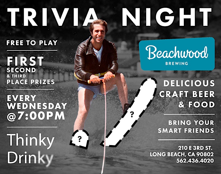 Free Trivia! 7pm Wednesdays at Beachwood Brewing LB image