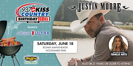 93.7 KISS Country 30 Year Birthday Barbecue featuring Justin Moore tickets