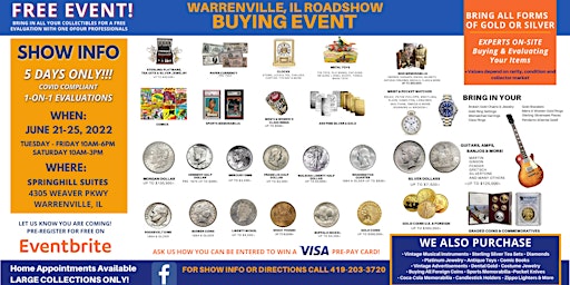 WARRENVILLE, IL | BUYING EVENT | ROADSHOW- WE ARE BUYING!!