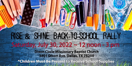 Rise & Shine Back-to-School Rally tickets