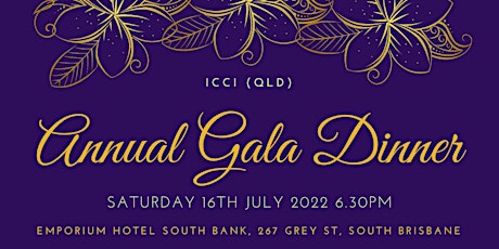 ICCI QLD&NT Annual Gala Dinner tickets