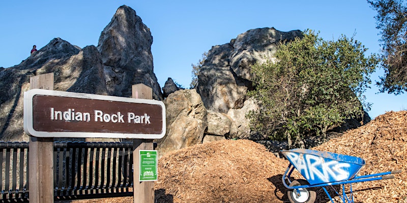 Indian and Mortar Rock in Berkeley, California (Ohlone Land)
