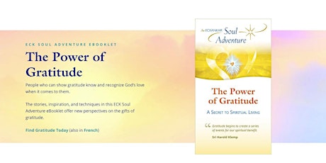 The Power of Gratitude: An ECK Soul Adventure + FREE eBooklet