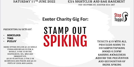 Exeter charity gig for Stamp Out Spiking tickets