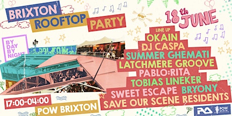 Byday Bynight: Summer rooftop party in Brixton w Okain, DJ Caspa tickets