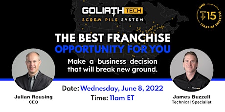 GoliathTech: The Best Franchise Opportunity For You! tickets