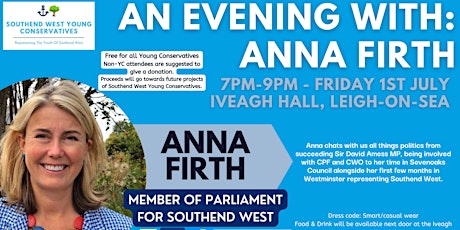 An Evening With: Anna Firth MP tickets