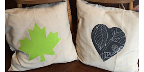 Make your own applique cushion tickets