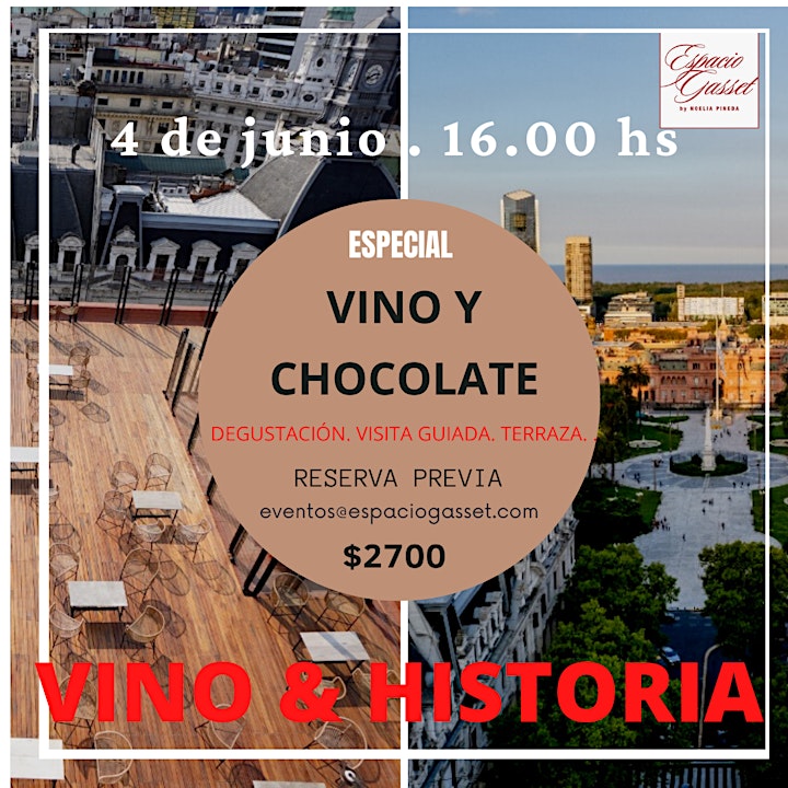Imagen de Vino + Historia en el rooft top de Plaza de Mayo. Chocolate y Vino