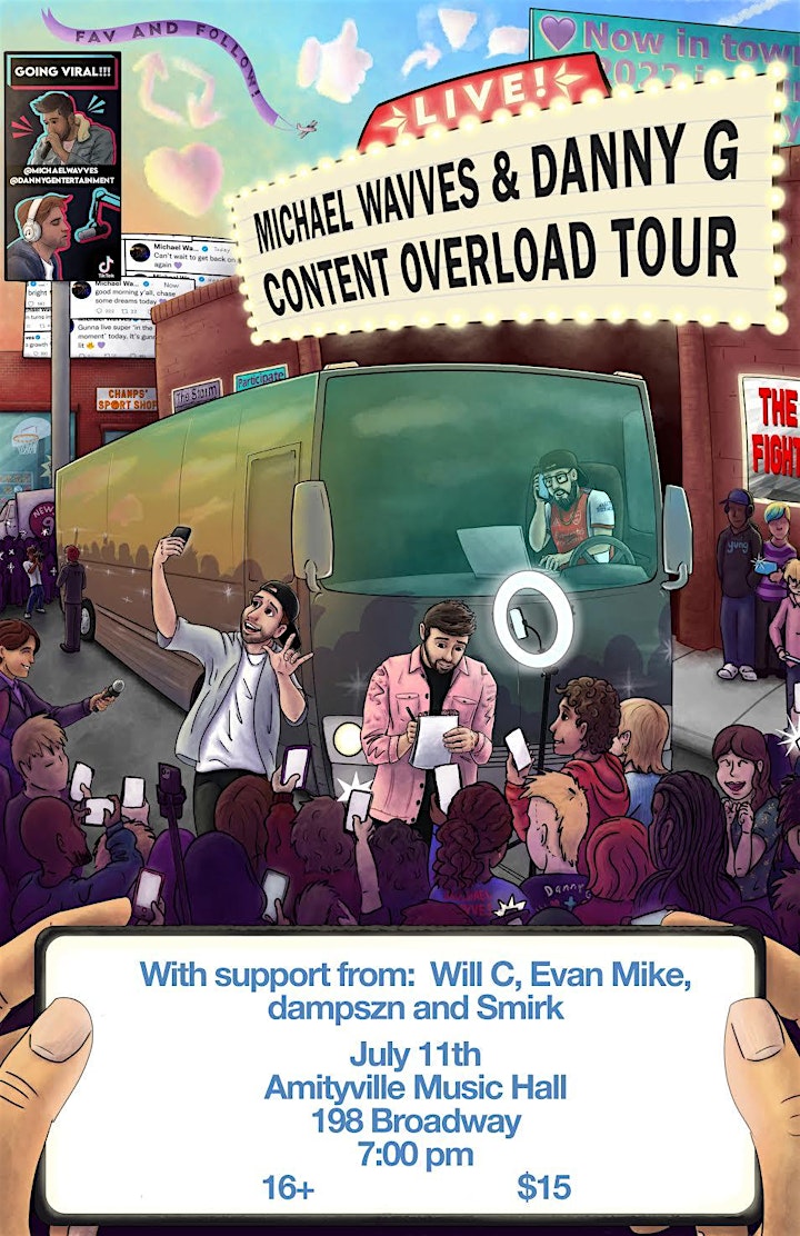 danny G and Michael Wavves  Content Overload Tour at Amityville Music Hall image