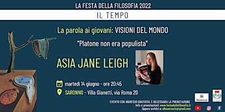 ASIA JANE LEIGH - SARONNO GIOVANI - FESTA DELLA FILOSOFIA 2022 biglietti
