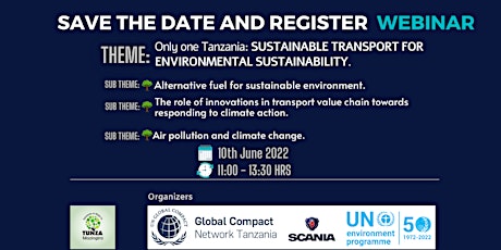 Only one Tanzania: SUSTAINABLE TRANSPORT FOR ENVIRONMENTAL SUSTAINABILITY tickets