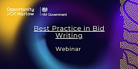 Webinar: Best Practice in Bid Writing