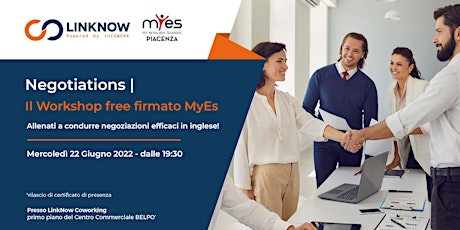 Negotiations | il Workshop free firmato MyEs