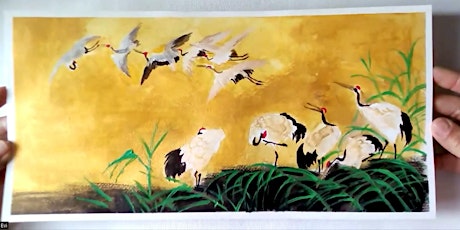 'Reeds And Cranes' by Suzuki Kiitsu - painting workshop [LIVE in ZOOM]