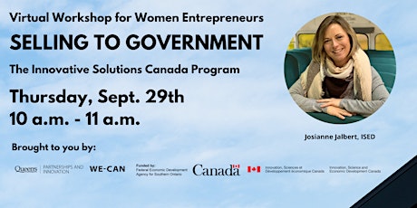Selling to Government  - The Innovative Solutions Canada Program tickets