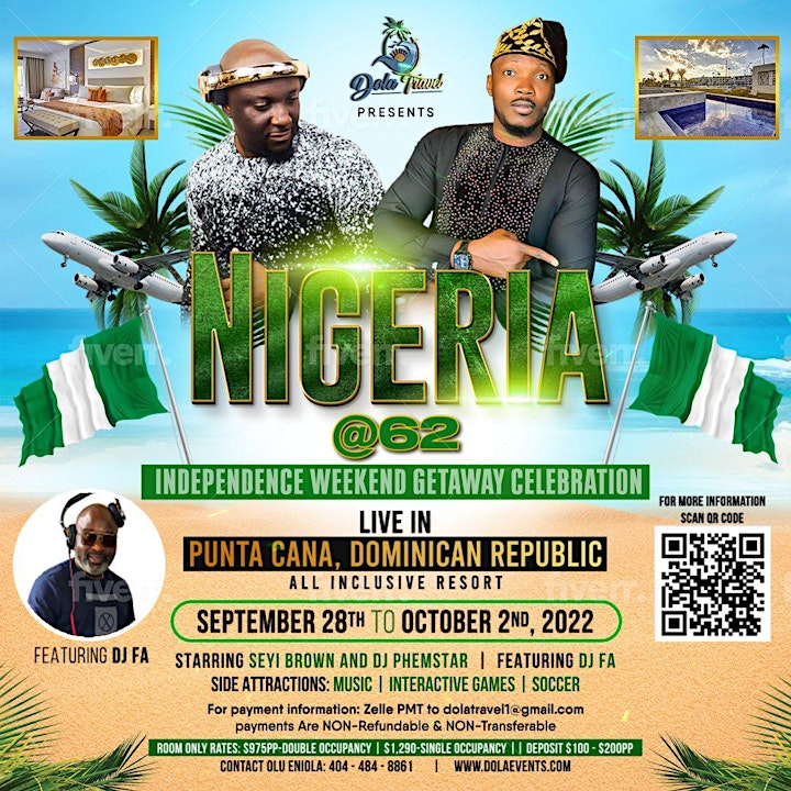 Nigeria @ 62 Independence Weekend Getaway Celebration image