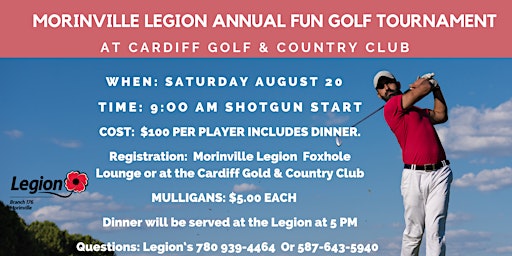 Morinville Legion Annual fun Golf Tournament