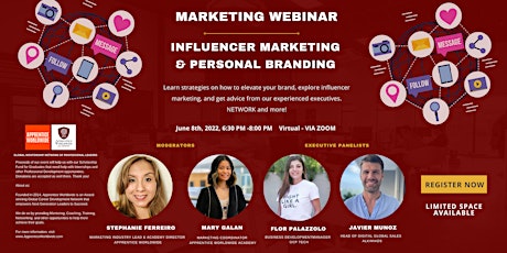 Marketing 101: Influencer Marketing / Personal Branding tickets