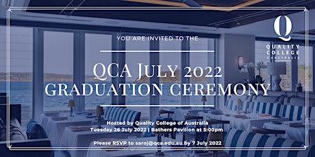 2022 NSW QCA Graduation Ceremony Dinner - Graduating Students tickets