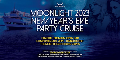 LA New Year's Eve Moonlight Pier Pressure Cruise 2023