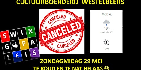 Swingpaleis Cultuurboerderij 29 mei 2022  Westelbeers- GECANCELLED tickets