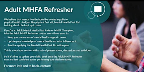 MHFA Refreshers Training tickets