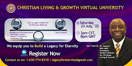 CHRISTIAN LIVING AND GROWTH VIRTUAL UNIVERSITY tickets