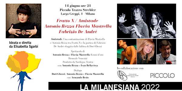 FRATTO X / AMISTADE / ANTONIO REZZA e FLAVIA MASTRELLA - FABRIZIO DE ANDRÉ
