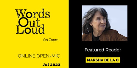 Featured Reader Marsha De La O + Open-Mic on Zoom